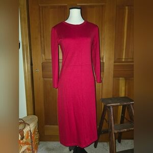 Sonnet James red Midi play dress Size Small NWOT